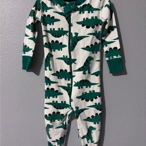 Hannah Anderson Green Dinosaur Print Kids One Piece 18-24 months